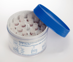 "Mr.Frosty"梯度降温盒,可放置3.6-4.0ml冻存管,规格112Wx151H mm, 聚碳酸酯,白色管槽,蓝色盖,1/箱